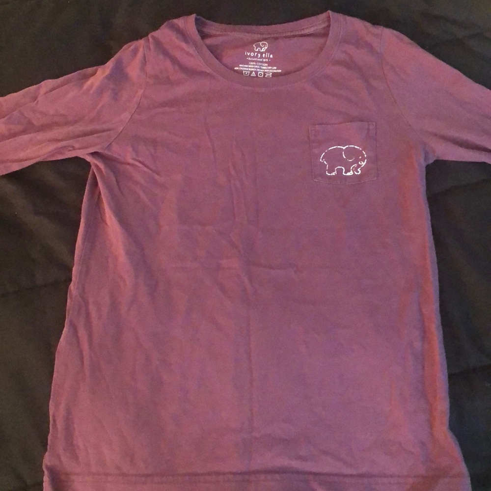 Authentic Ivory Ella Maroon Long Sleeve Shirt